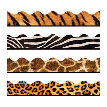 TREND® Terrific Trimmers Print Board Trim, 2.25" X 156 Ft, Animal Prints, Assorted Colors-designs freeshipping - TVN Wholesale